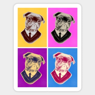 Pop art pugs Sticker